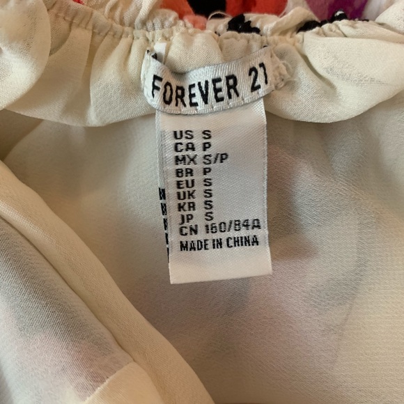 FOREVER 21 Strapless Tie Back Floral Print Dress Small - Picture 5 of 5